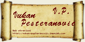 Vukan Pešteranović vizit kartica